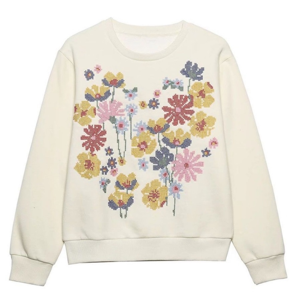 Zara cross stitch embroidery pullover - Picture 5 of 9